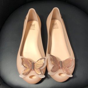 Melissa Butterfly Pink Dress Flat